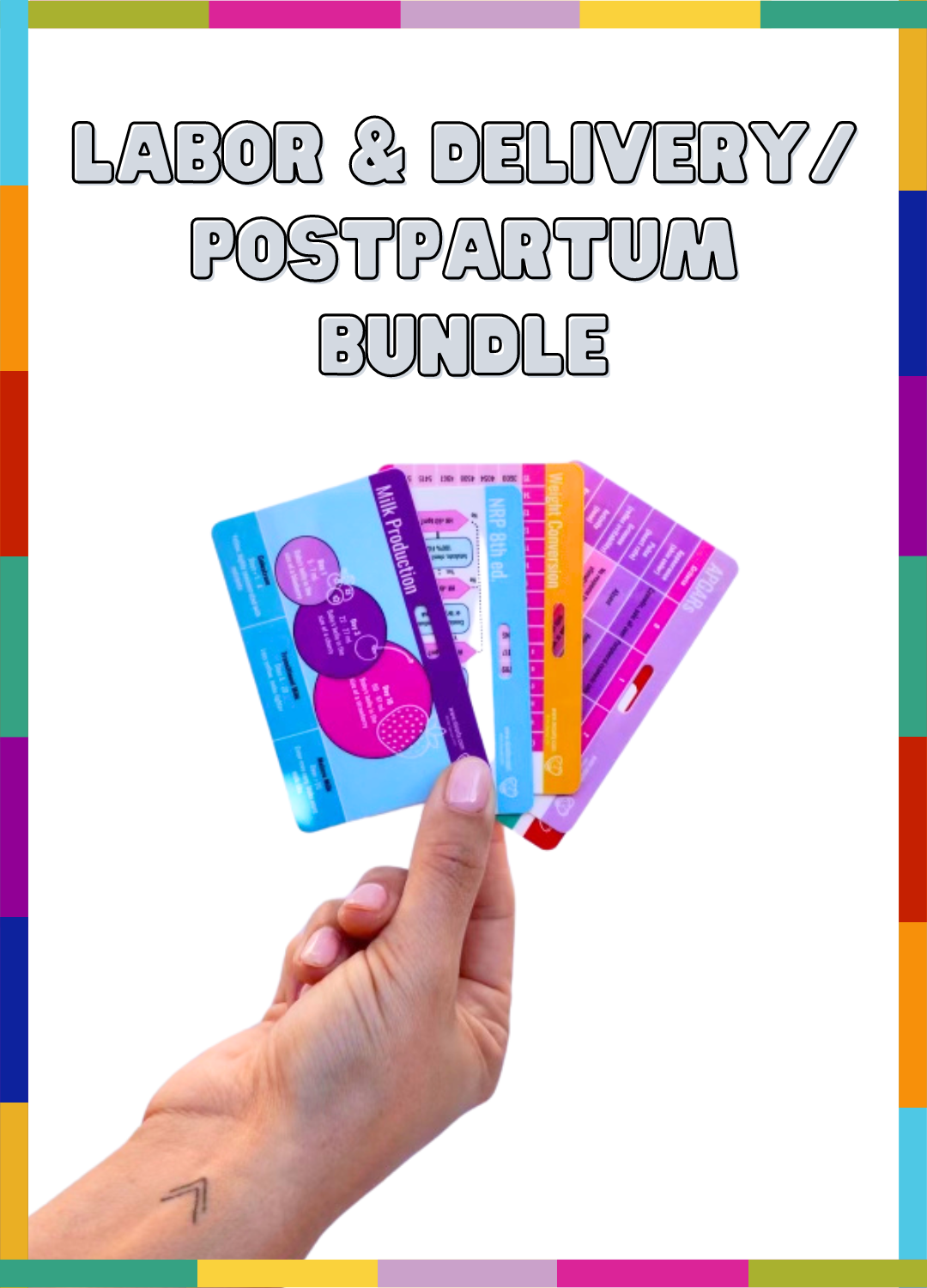 Labor & Delivery + Postpartum + Nursery Reference Card Bundle