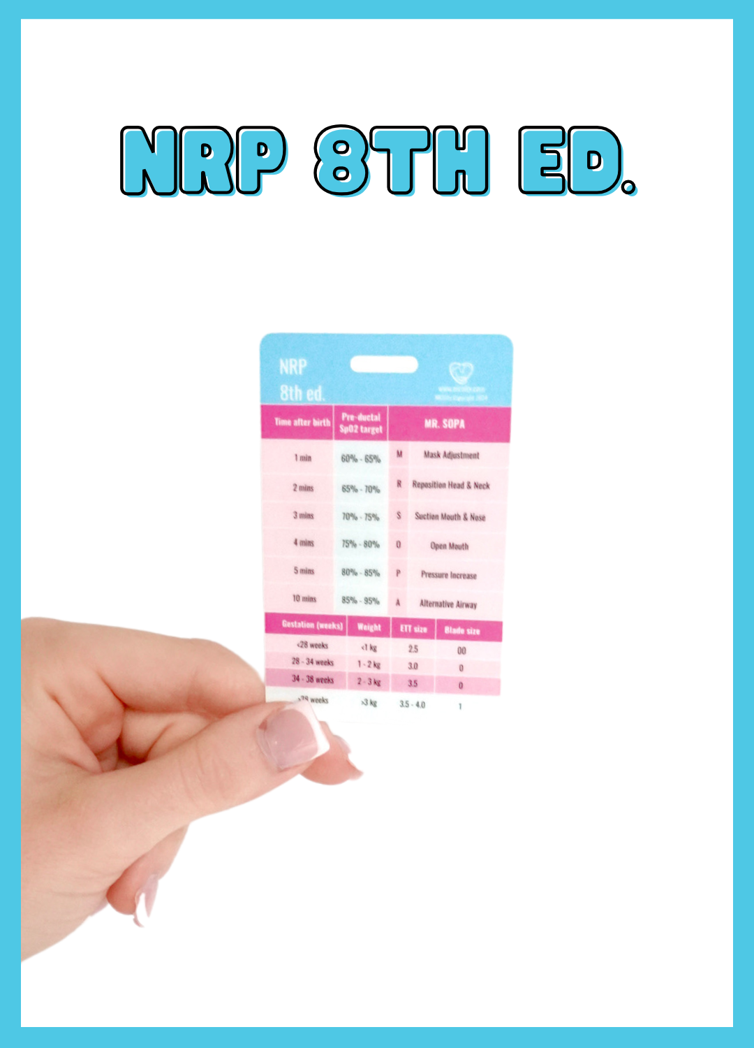 NRP 8th ed. Badge Reference Card