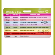 NICU Lab Values & Order of Draw Badge Card