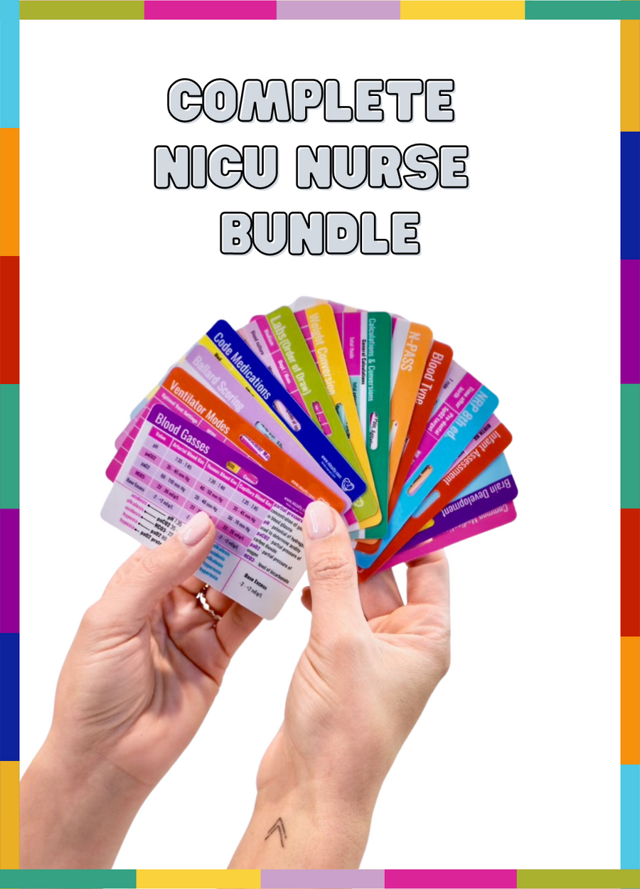 Complete NICU Nurse Badge Reference Card Bundle