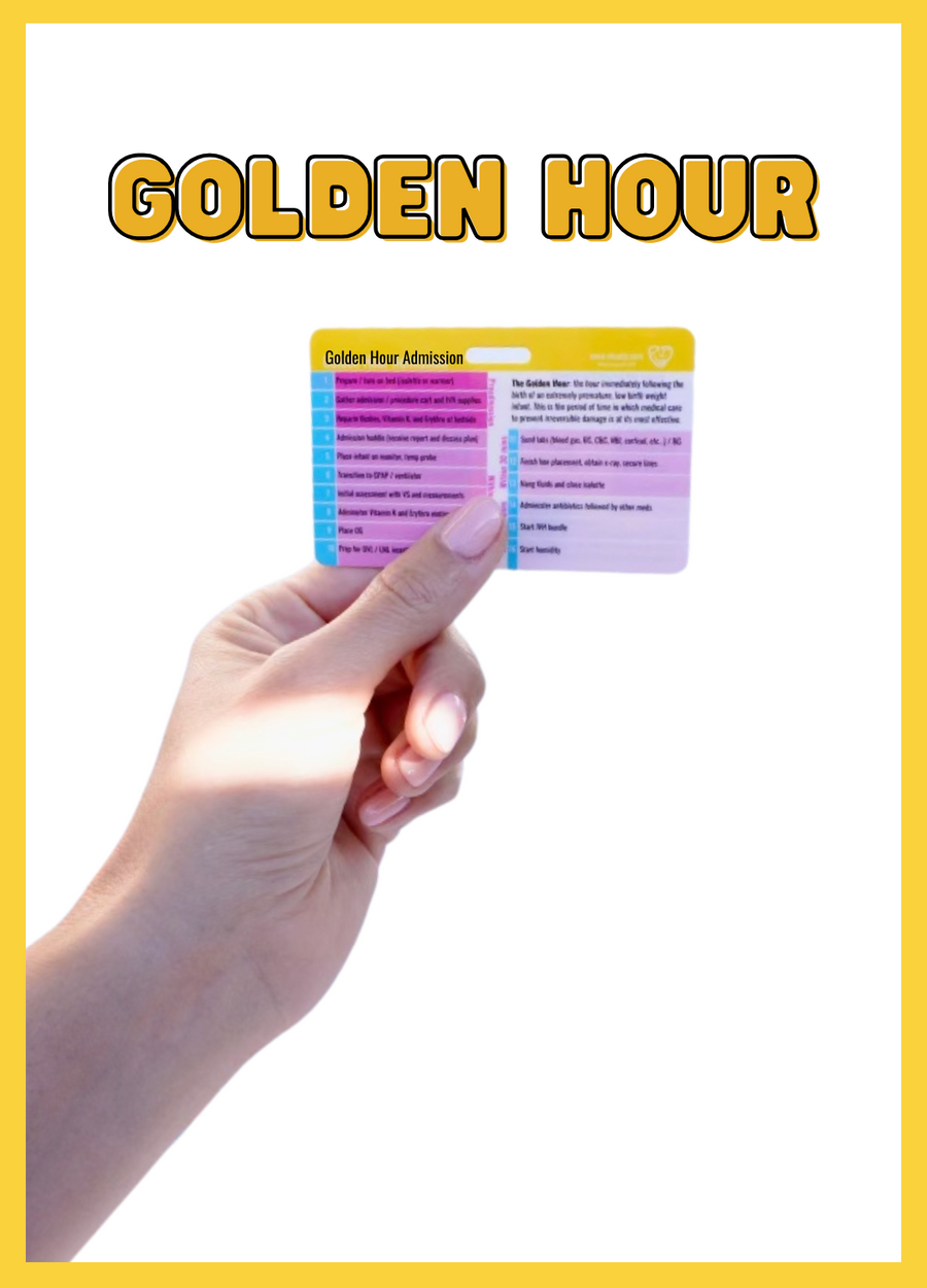 NICU Golden Hour Admission & ELBW Badge Card
