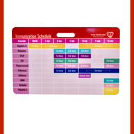 Blood Type & Immunization Schedule Badge Reference Card