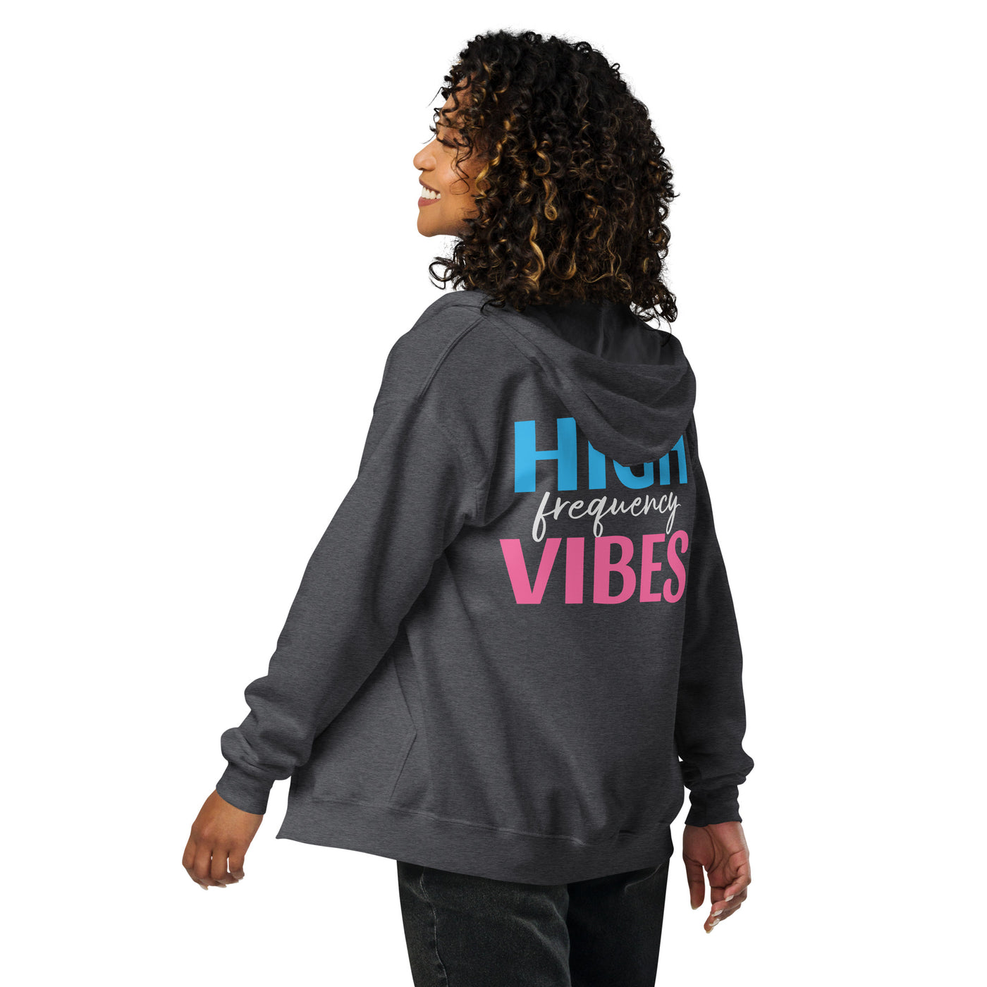 High Frequency Vibes Unisex Zip Hoodie